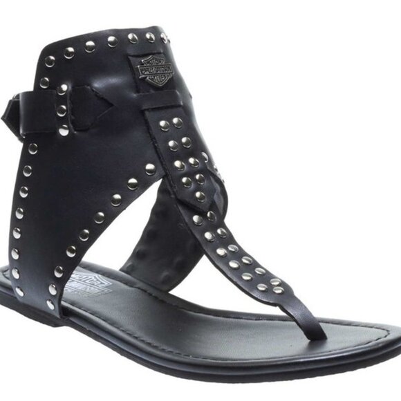 Harley-Davidson® Women's Ames Gladiator Black Sandals D84128 size 5 - Picture 1 of 4